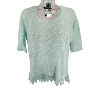 Mint green no boundries‎ summer sweater top, Misses/Juniors size lg 11/13